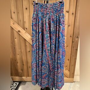 NWOT Colorful Paisley Patterned Wide Legged Pants